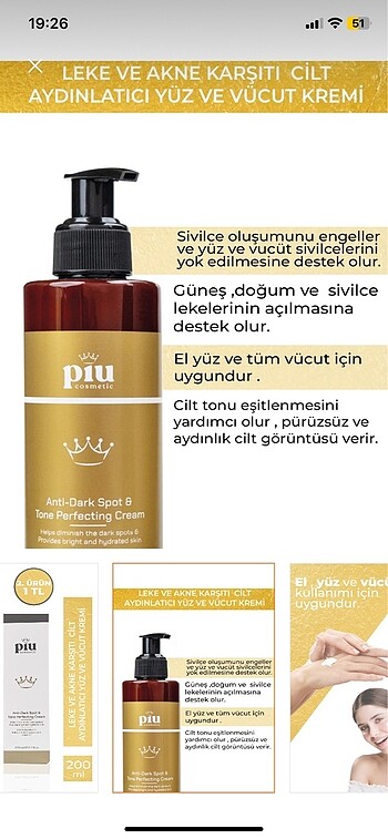 Beden Renk Nemlendirici Krem