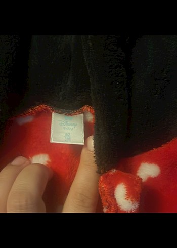 Kız Bebek Kapüşonlu Kırmızı Baskılı Astronot  Tulumu - Görsel 5