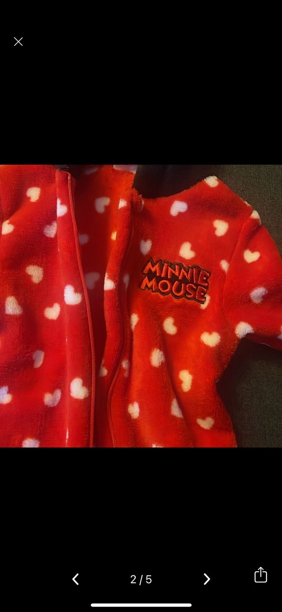 Kız Bebek Kapüşonlu Kırmızı Baskılı Astronot  Tulumu - Görsel 2