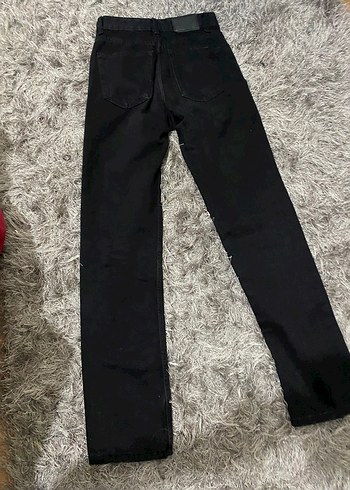 Bershka Bershka xs beden Siyah Regular Fit Midi Kot Pantolon