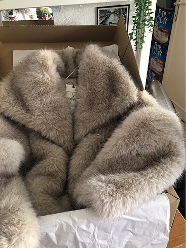 l Beden ZARA VİRAL TAŞ RENGİ LARGE BEDEN KÜRK