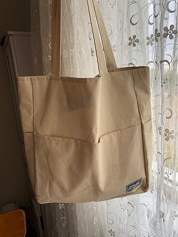 Büyük boy bej çanta - Görsel 2