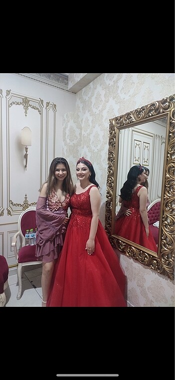 xs Beden Raisa vanessa ispanyol kol payetli volanlı abiye gece elbisesi