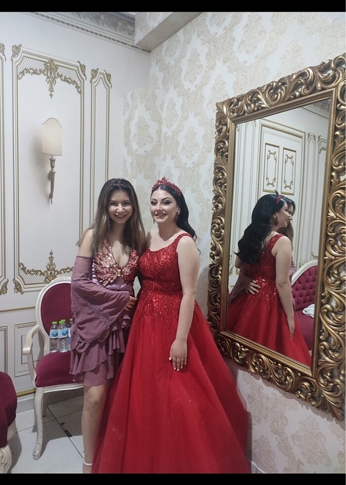 Raisa vanessa ispanyol kol payetli volanlı abiye gece elbisesi - Görsel 3