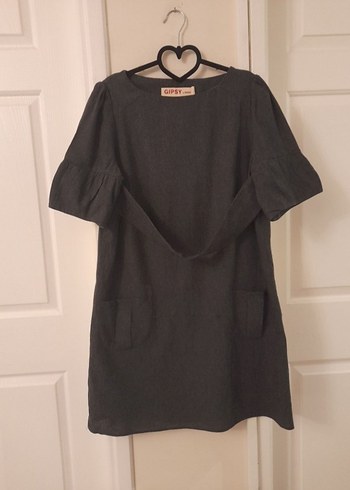 Roman Gipsy füme elbise - Görsel 3