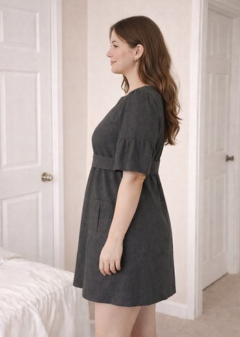 Roman Gipsy füme elbise - Görsel 2