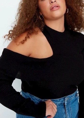 Trendyol Tek Omuz Triko Kazak - Görsel 2