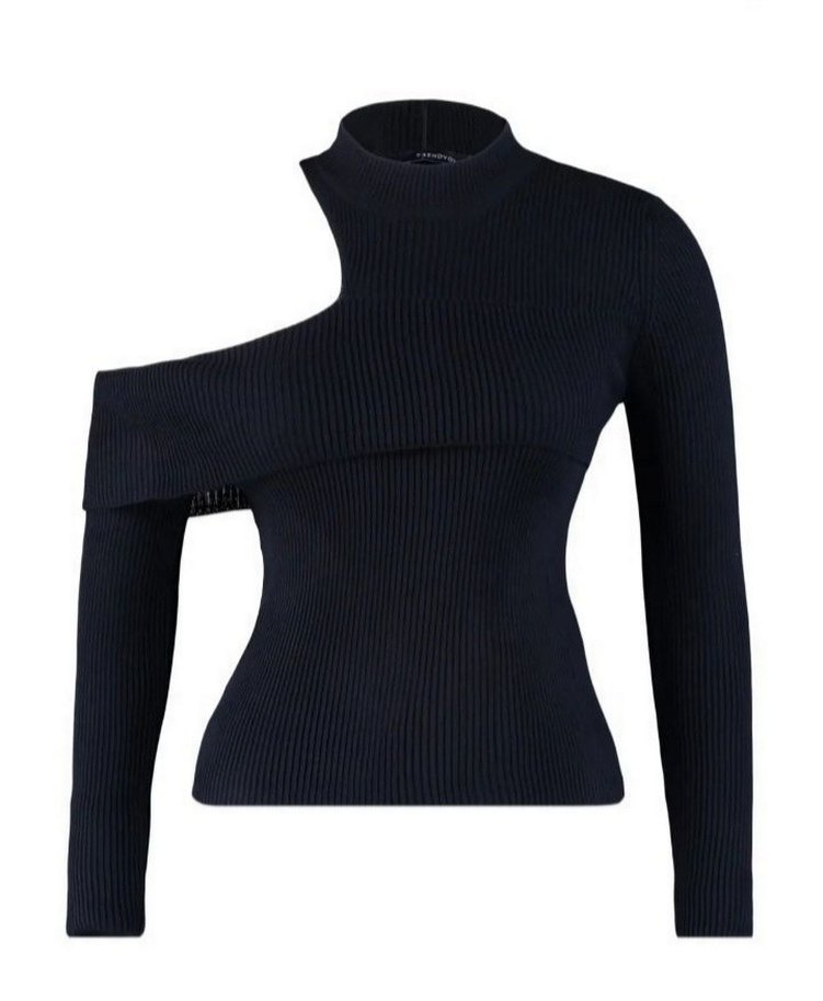 Trendyol Tek Omuz Triko Kazak - Görsel 4