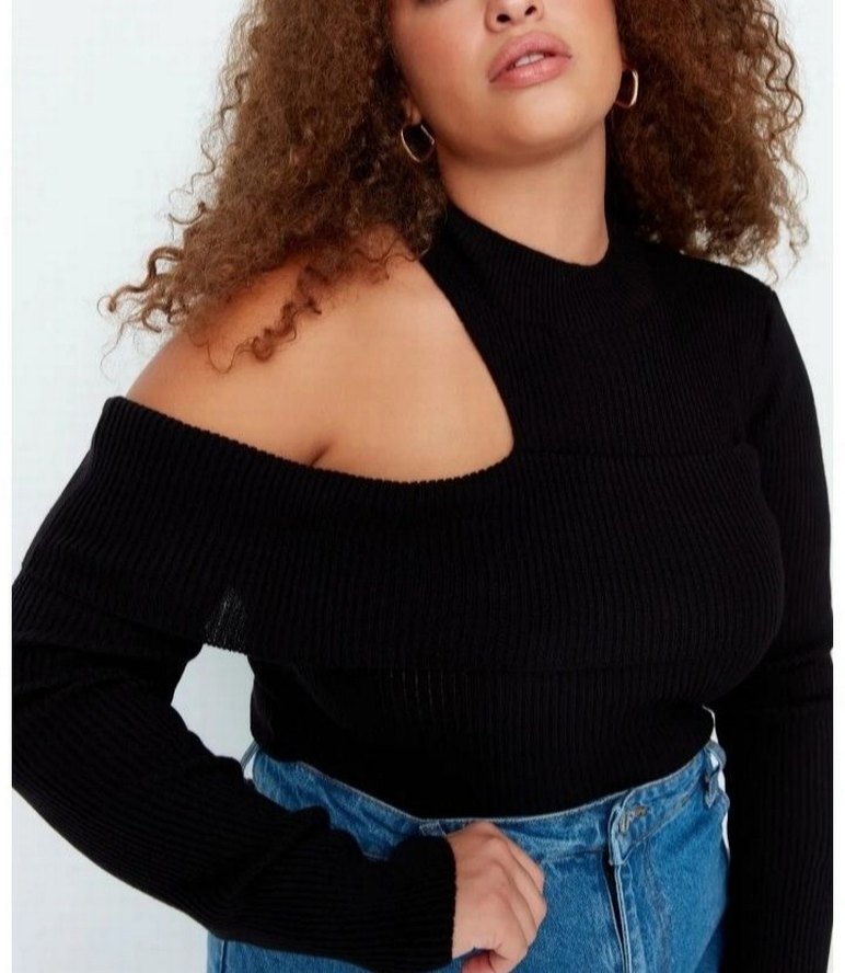 Trendyol Tek Omuz Triko Kazak - Görsel 2