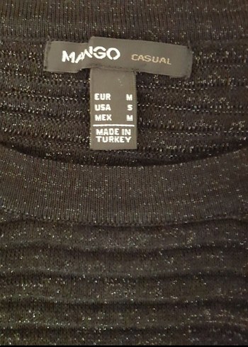 Mango Siyah Triko Mini Elbise - Görsel 4