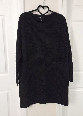 Mango Siyah Triko Mini Elbise - Görsel 3