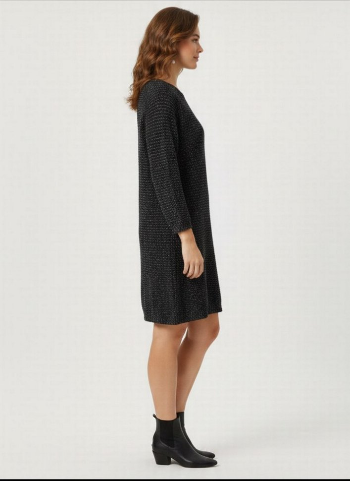 Mango Siyah Triko Mini Elbise - Görsel 2