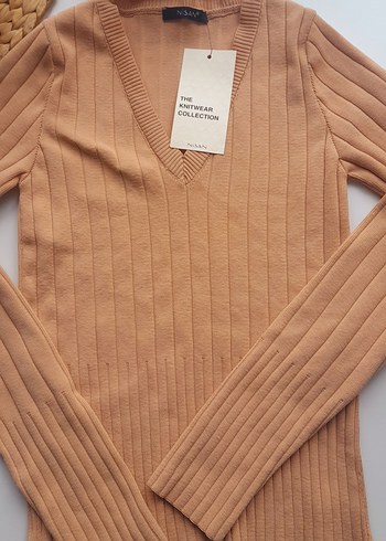 Nisan camel rengi Triko Kazak - Görsel 3