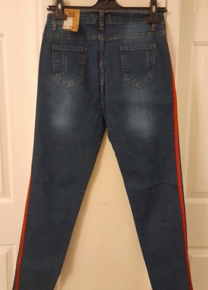 Color of Queen yüksek bel Kot Pantolon - Görsel 4