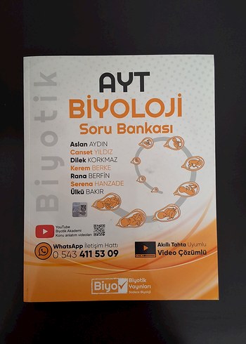 AYT Biyoloji Soru Bankası - Video Çözümlü