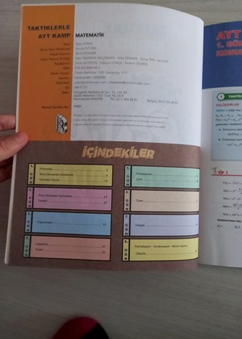 Benim Hocam AYT Matematik Kampı Kitabı - Görsel 3