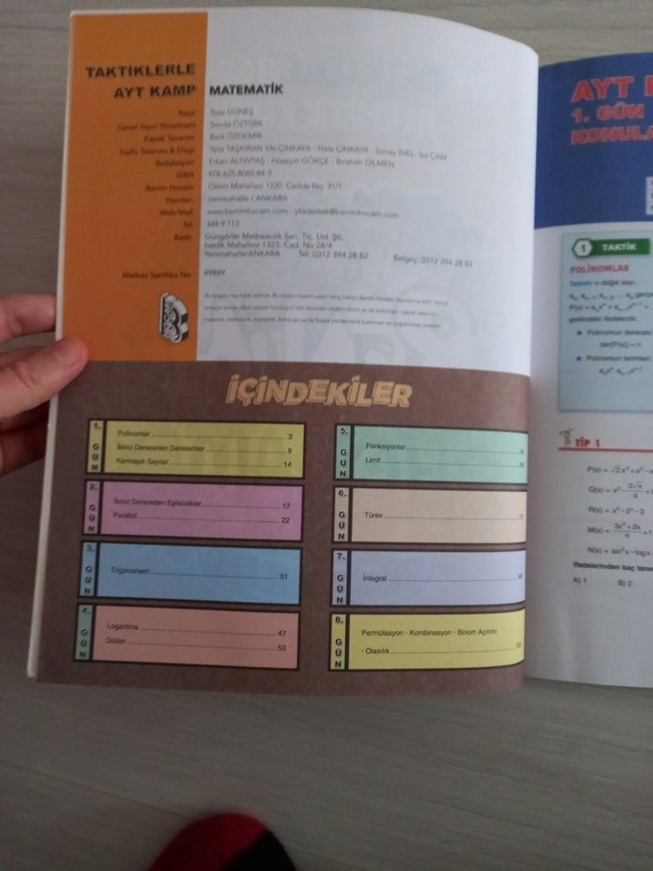 Benim Hocam AYT Matematik Kampı Kitabı - Görsel 3