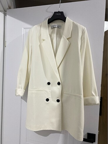 xl Beden beyaz Renk Blazer ceket