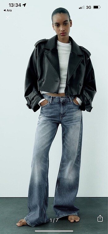 Zara oversize deri trençkot