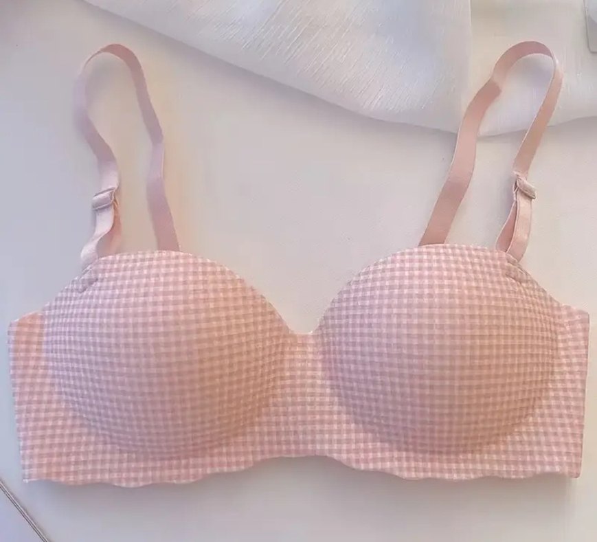 Pastel Kareli Parisli Midi Sütyen - Görsel 2