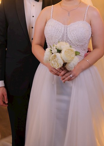 Modern Klasik Straplez Denizkızı Gelinlik - Görsel 10