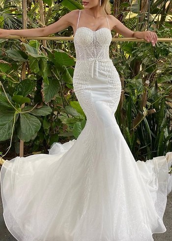 Modern Klasik Straplez Denizkızı Gelinlik - Görsel 4