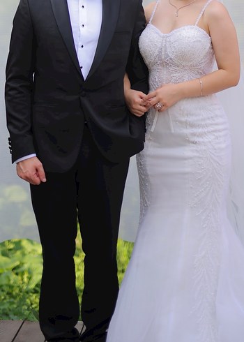 Modern Klasik Straplez Denizkızı Gelinlik - Görsel 7