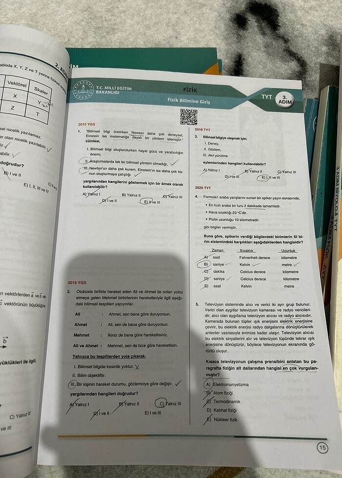 Meb 3 Adım tyt fizik kitabı - Görsel 3
