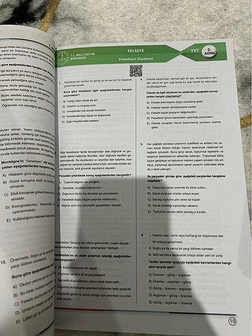 TYT Felsefe. 3Adım Meb - Görsel 2