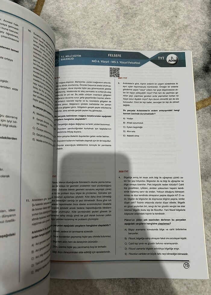 TYT Felsefe. 3Adım Meb - Görsel 3