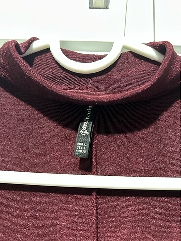 Bordo elbise Stradivarius - Görsel 3