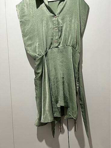 Mint yeşili elbise L beden - Görsel 5