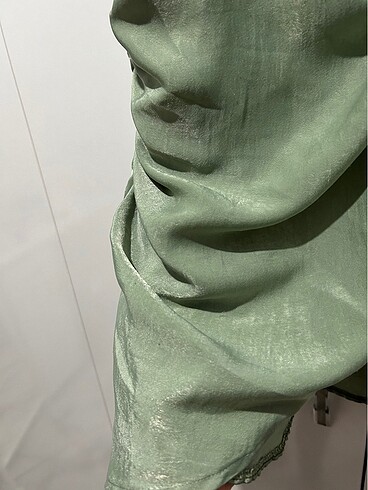 Mint yeşili elbise L beden - Görsel 7