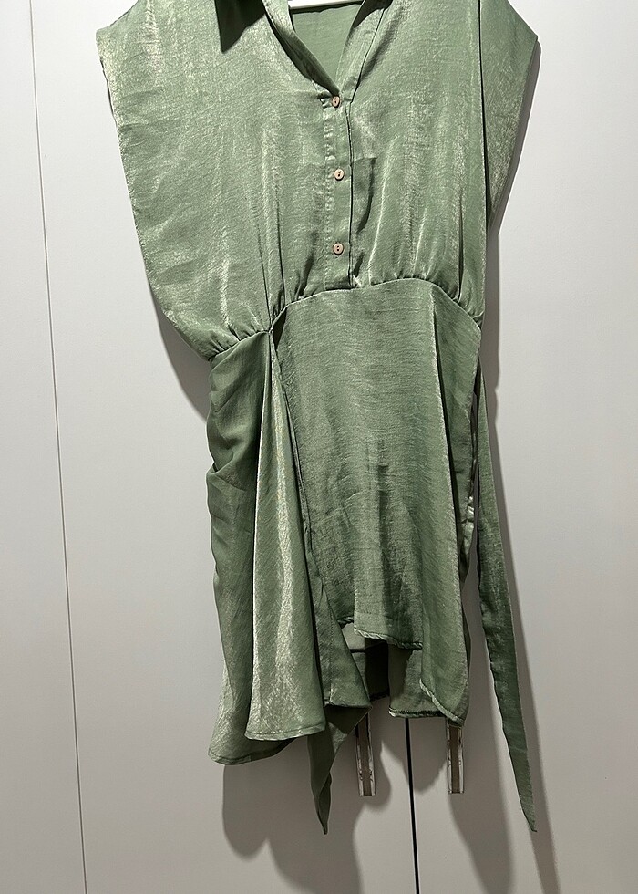 Mint yeşili elbise L beden - Görsel 5