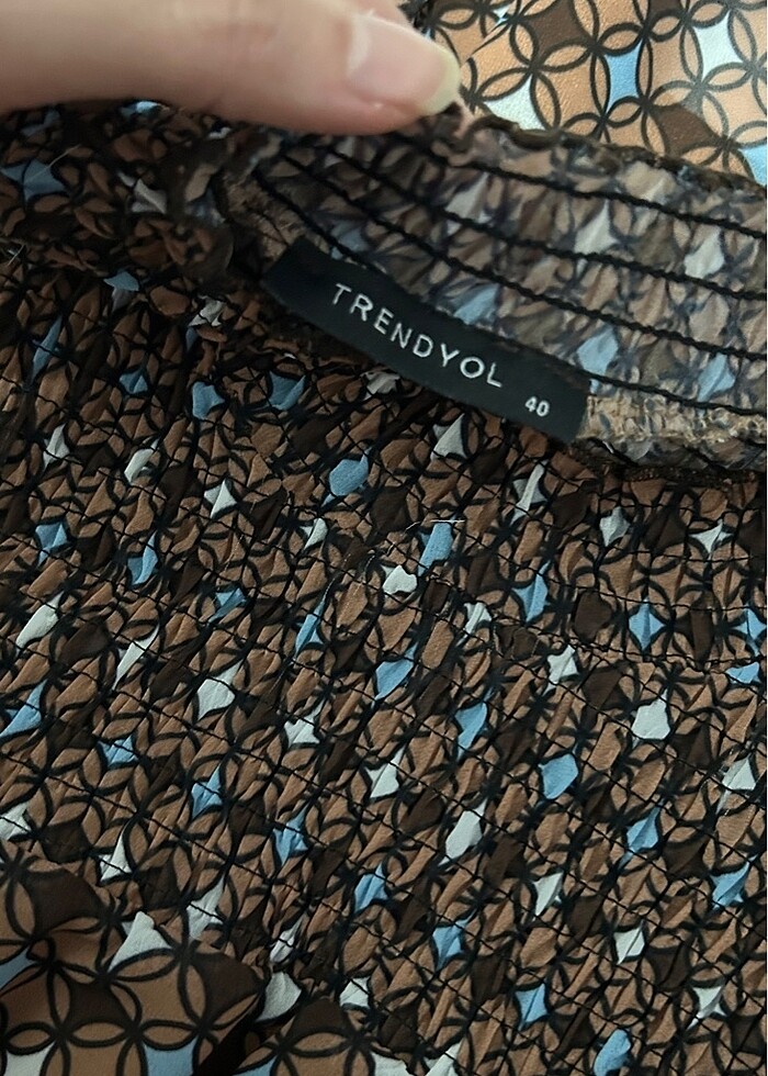 trendyol elbise Kahverengi 40 - Görsel 3