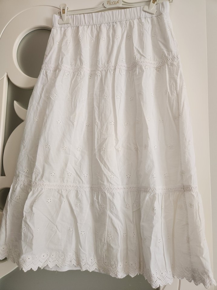 LCW Beyaz Uzun Etek - Görsel 3
