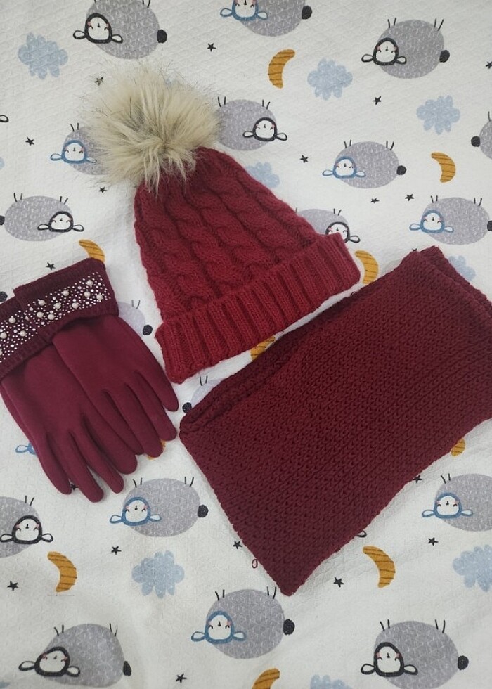 Şapka eldiven atki takimi - Görsel 2