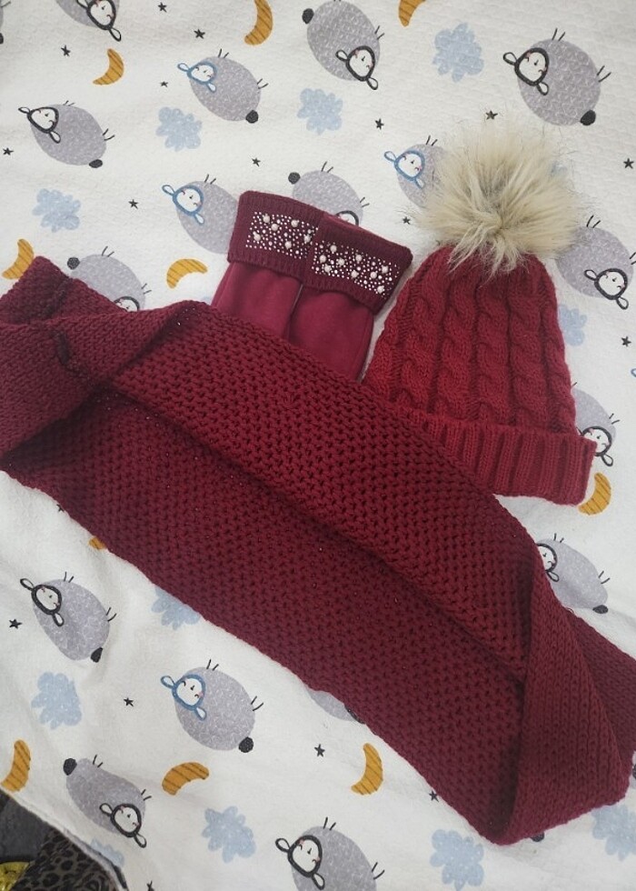 Şapka eldiven atki takimi - Görsel 4