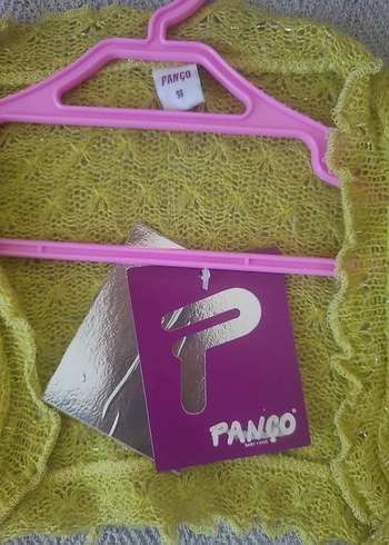 Sarı Örme Kız Bolero Uzun Kollu - Görsel 3