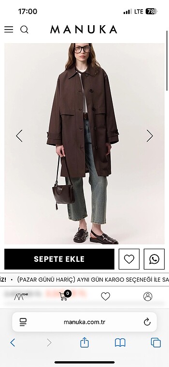 l Beden MANUKA TRENÇKOT