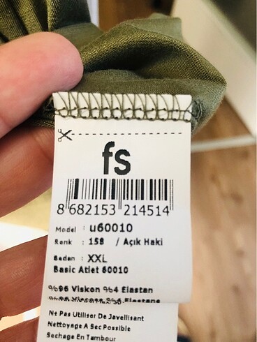 52 Beden haki Renk Faik Sönmez sıfır