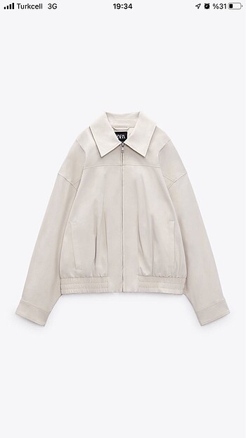 Zara Zara pilili straight fit bomber ceket