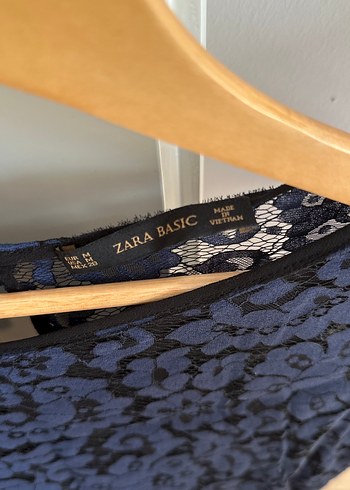 Lacivert Dantel Desenli Tulum - Görsel 5