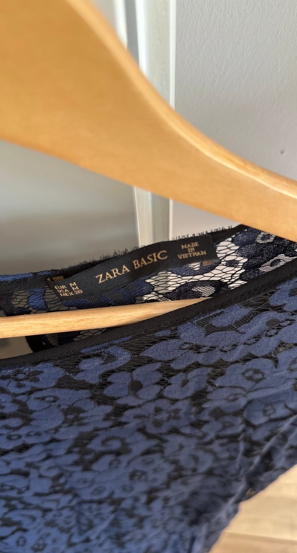 Lacivert Dantel Desenli Tulum - Görsel 5