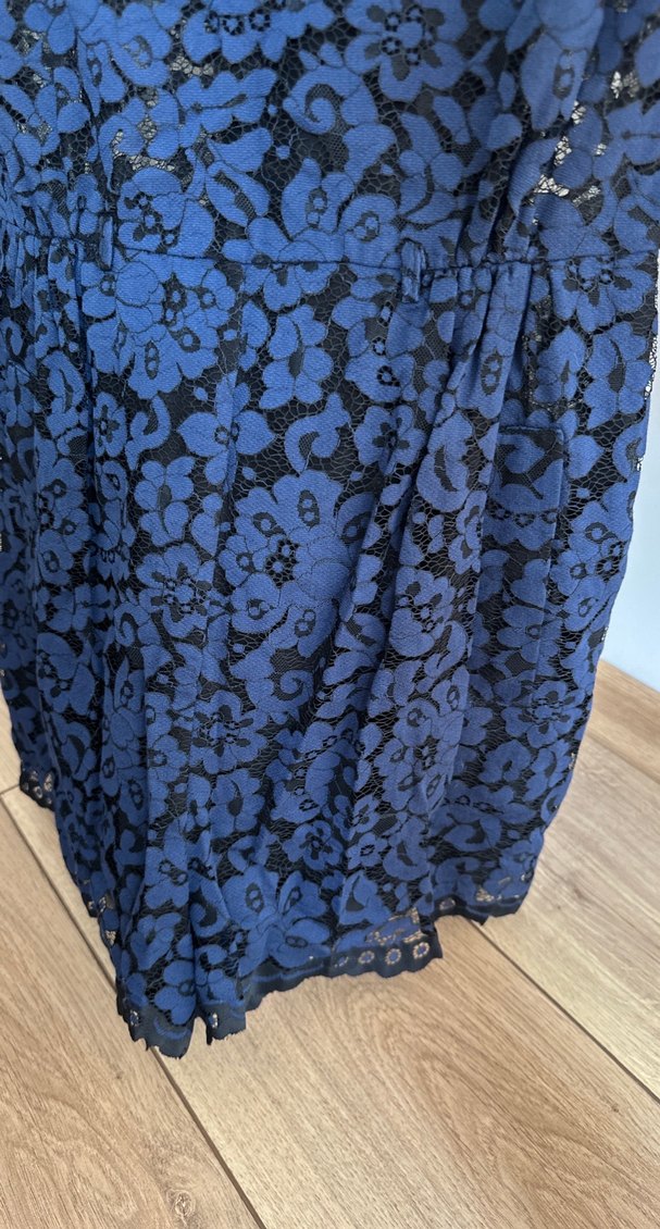 Lacivert Dantel Desenli Tulum - Görsel 2