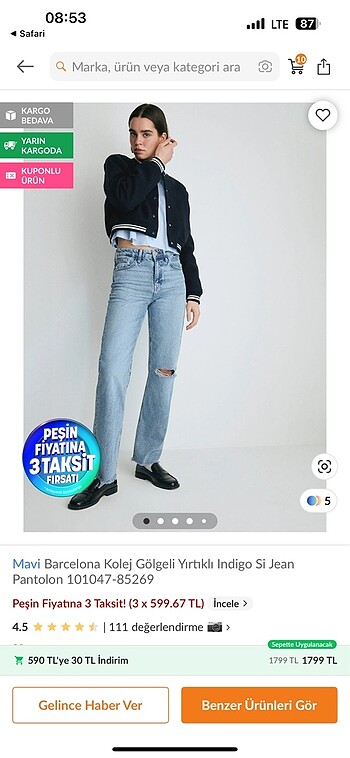 Mavi barcelona jean pantolon