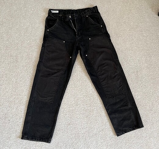 40 Beden siyah Renk zara baggy jean