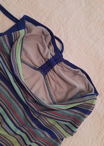 40 Beden Çok Renkli Retro Kadın Mayo