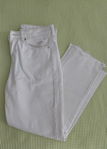 m Beden Mango Ekru Kadın Jean/Kot Pantolon