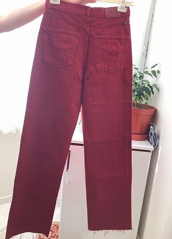 36 Beden ZARA DENIM BORDO PANTOLON